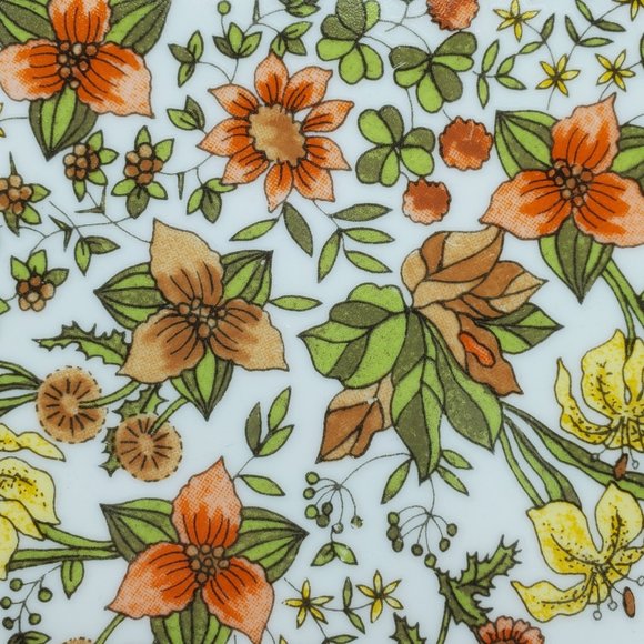 Corelle Indian Summer Lunch Salad Bread Dessert Plate Brown Orange Yellow Flower - Picture 3 of 9